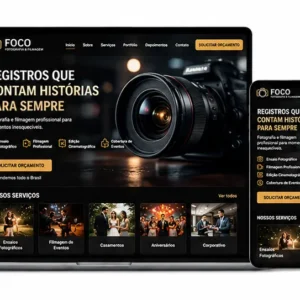 Criação de site para Fotografia e Estúdio