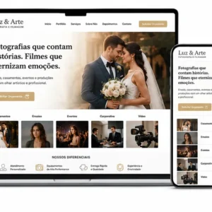 Criação de site para Fotógrafo Profissional