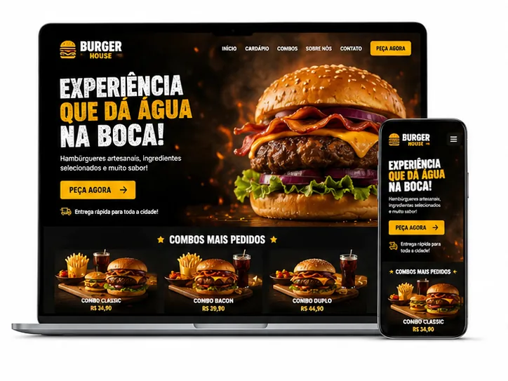 Criação de site para Hamburgueria Artesanal