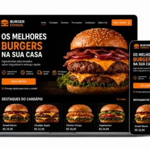 Criação de site para Hamburgueria Artesanal Delivery
