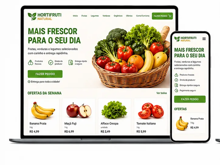 Hortifruti Online Criação de Site e Desenvolvimento de Site