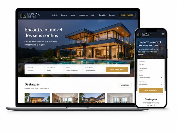 Criação de site para Imobiliária de Alto Padrão