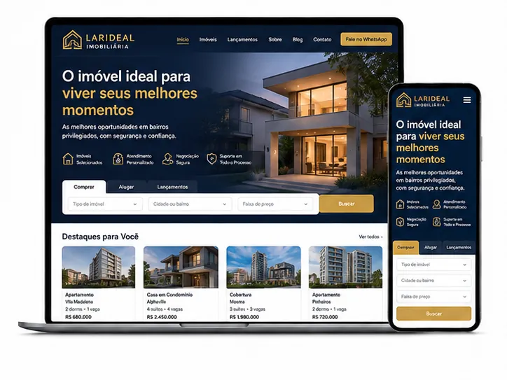 Criação de site para Incorporadora Imobiliária