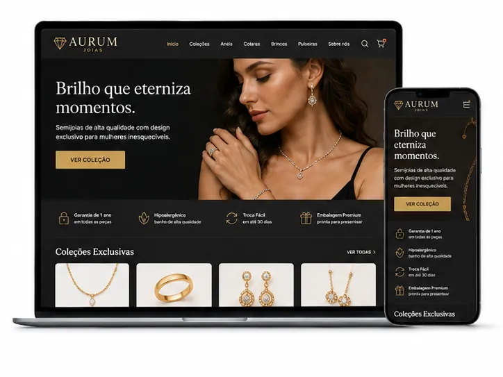 Criação de site para Joalheria