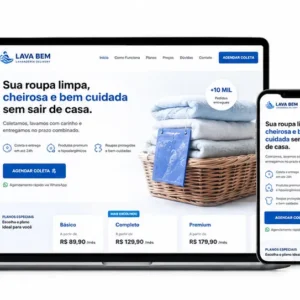 Criação de site para Lavanderia