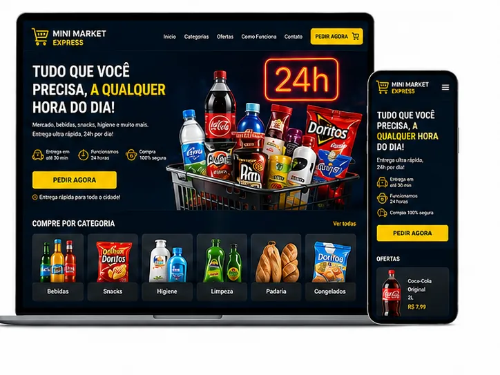 Criação de site para Loja de Conveniência 24 Horas