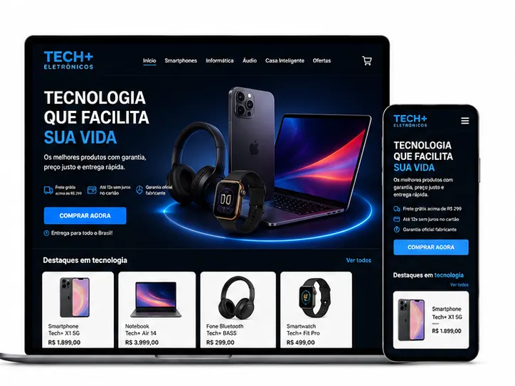 Criação de site para Loja de Tecnologia e Informática