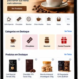 Criação de site para Loja de Café e Produtos Gourmet