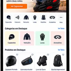 Criação de site para Loja de Capacetes e Acessórios para Moto