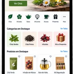 Criação de site para Loja de Chás e Produtos Naturais