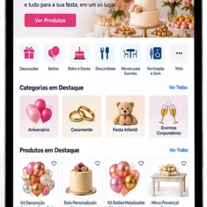 Catálogo de Produtos para Loja de Artigos para Festa: Site Profissional Online