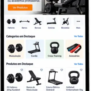 Criação de site para Loja de Equipamentos de Academia