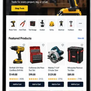 Criação de site para Loja de Ferramentas e Equipamentos