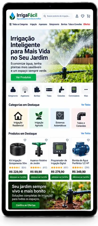 Criação de site para Loja de Jardinagem e Ferramentas
