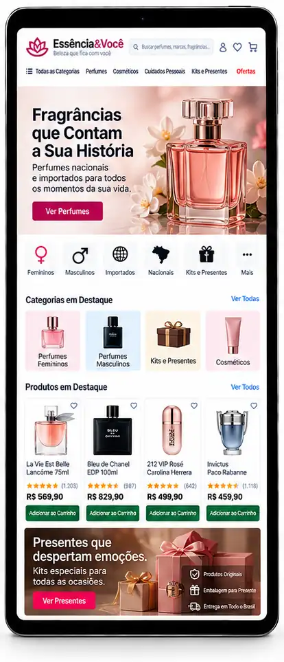 Site com Produtos e WhatsApp