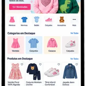 Atualização de site para loja de moda infantil