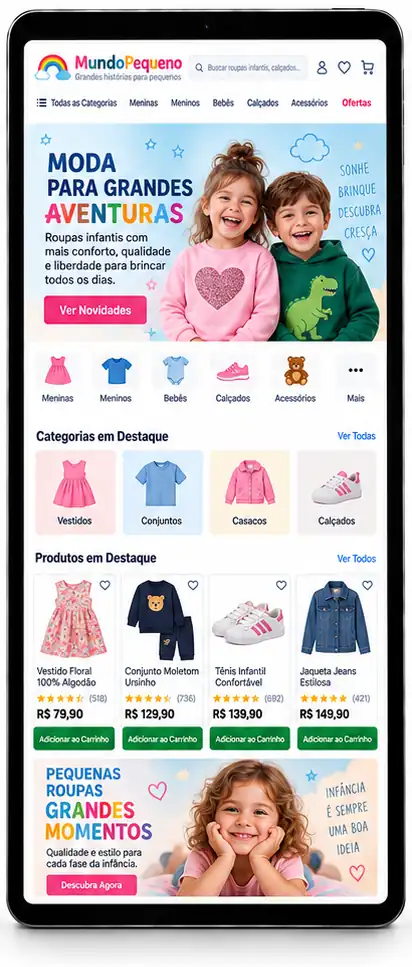 Site com Produtos e WhatsApp