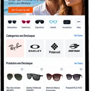 Criação de site para Loja de Óculos e Acessórios