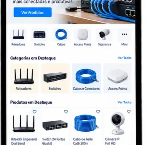 Administração de site para loja online de redes e tecnologia