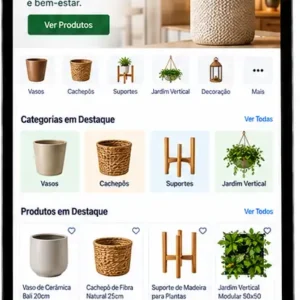 Administração de site para loja online de vasos e decoração