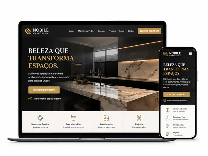 Criação de site para Marmoraria e Pedras
