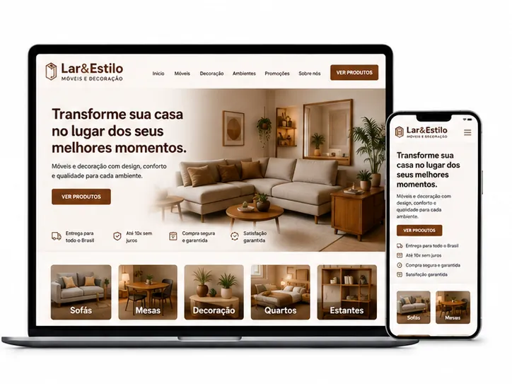 Criação de site para Móveis e Decoração Online