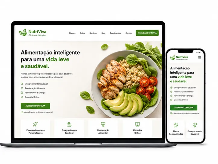 Nutricionista Criação de Site e Desenvolvimento de Site