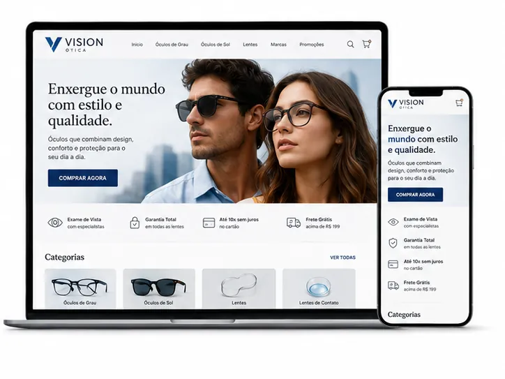 Criação de site para Ótica