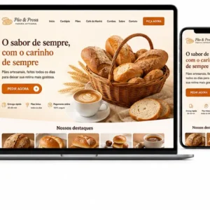 Criação de site para Padaria Artesanal
