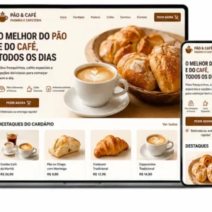 Criação de site para Padaria e Cafeteria