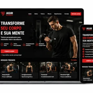 Criação de site para Personal Trainer e Academia