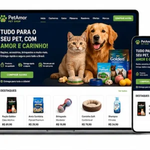 Criação de site para Pet Shop e Produtos para Animais