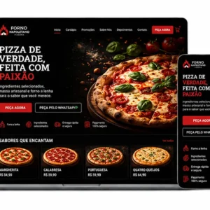 Criação de site para Pizzaria Artesanal Delivery