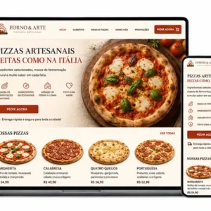 Criação de site para Pizzaria Artesanal Italiana