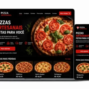 Criação de site para Pizzaria Artesanal Premium