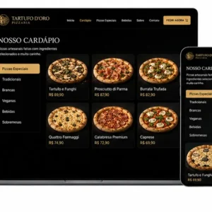 Criação de site para Pizzaria Cardápio Online Delivery