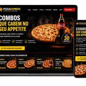 Criação de site para Pizzaria com Combos Delivery