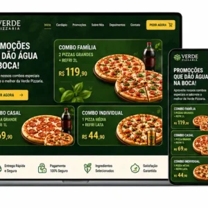 Criação de site para Pizzaria com Combos Econômicos