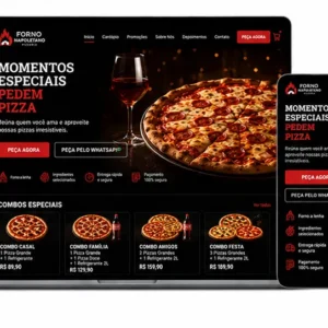 Criação de site para Pizzaria com Combos Especiais
