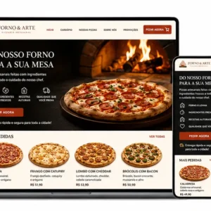 Criação de site para Pizzaria com Forno a Lenha