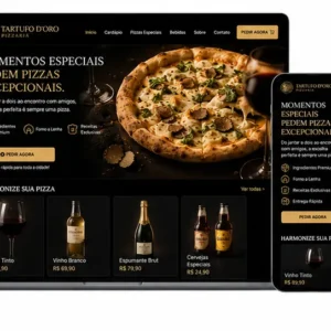 Criação de site para Pizzaria com Harmonização de Vinhos
