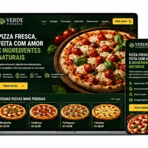 Criação de site para Pizzaria com Ingredientes Naturais