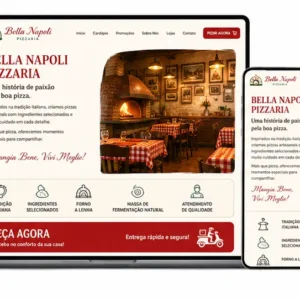 Criação de site para Pizzaria com Salão e Delivery