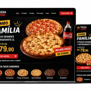 Criação de site para Pizzaria Combo Família