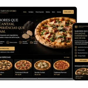 Criação de site para Pizzaria de Sabores Especiais