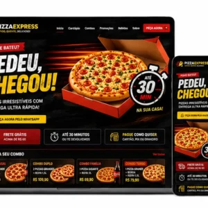 Criação de site para Pizzaria Delivery Pedido Rápido
