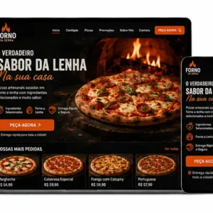 Criação de site para Pizzaria Forno a Lenha