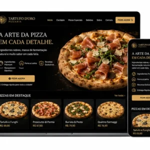 Criação de site para Pizzaria Gourmet Delivery