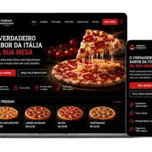Criação de site para Pizzaria Italiana Delivery