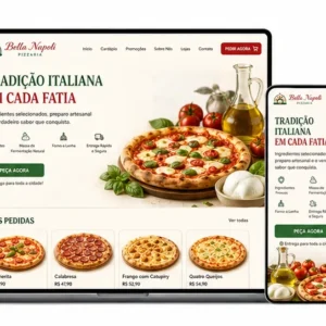 Criação de site para Pizzaria Italiana Tradicional
